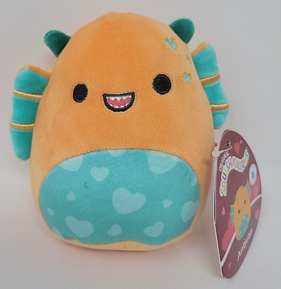 Squishmallow Plush Antjuan the Sea Monster 5 inch Hearts Valentines Day Jazwares