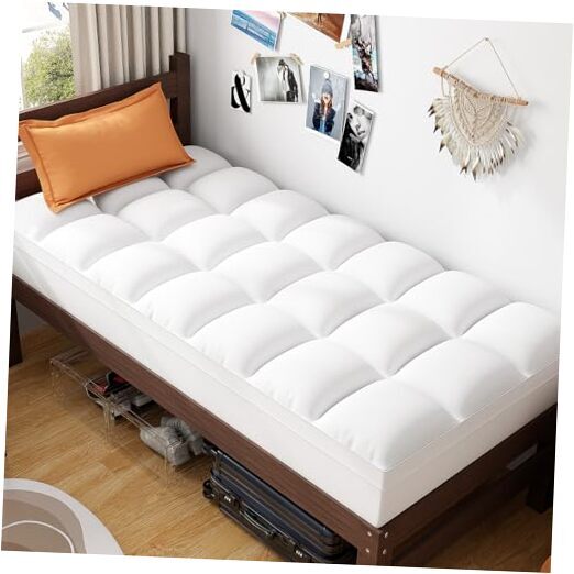 Mattress Topper for Back Pain Relief Extra Thick Mattress Pad Twin XL White
