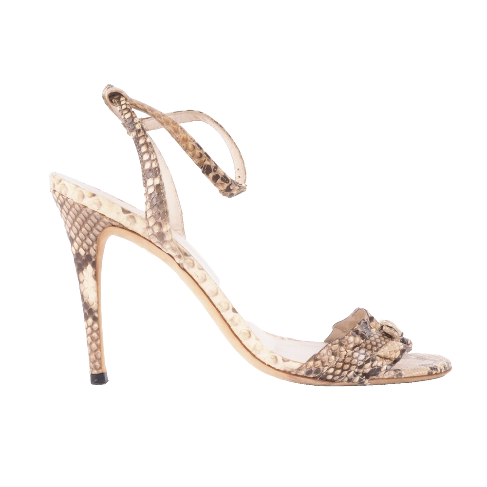 GUCCI luxury snakeskin python sandals high heels size 38.5 original price €725