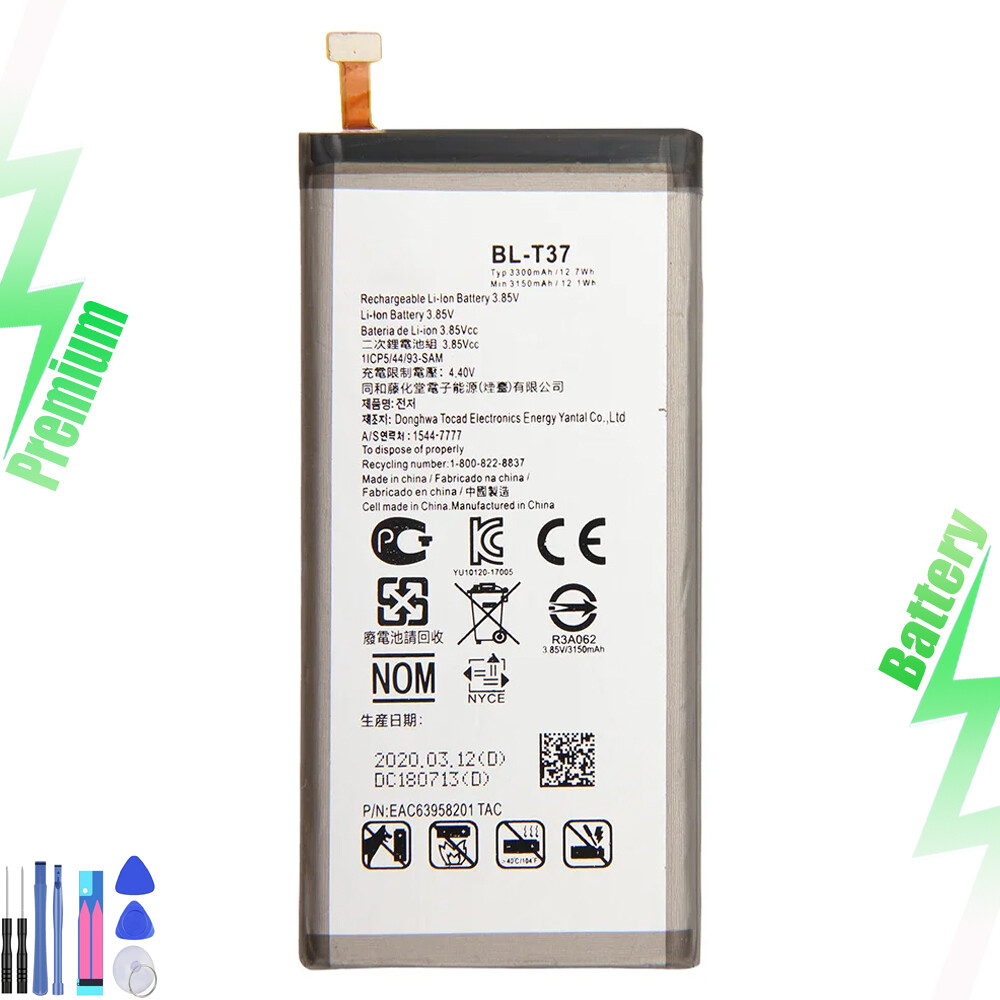 For LG V40 ThinQ V405  Replacement Battery BL-T37 + Tool Kit