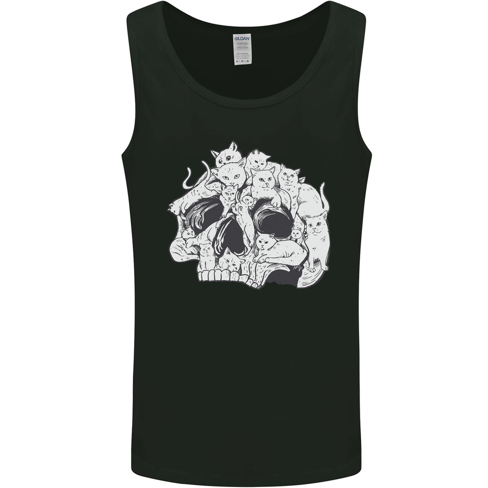 A Skull Made of Cats Mens Vest Tank Top