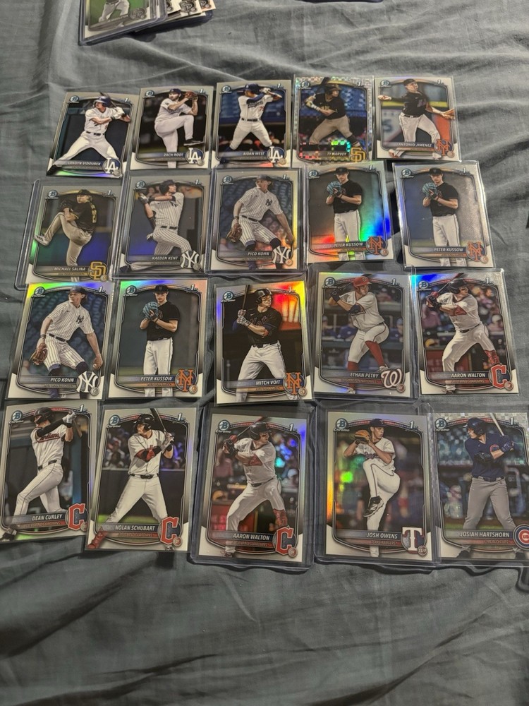2025 Bowman Baseball Draft 1st Lots of 39 RC refractor parallel cards