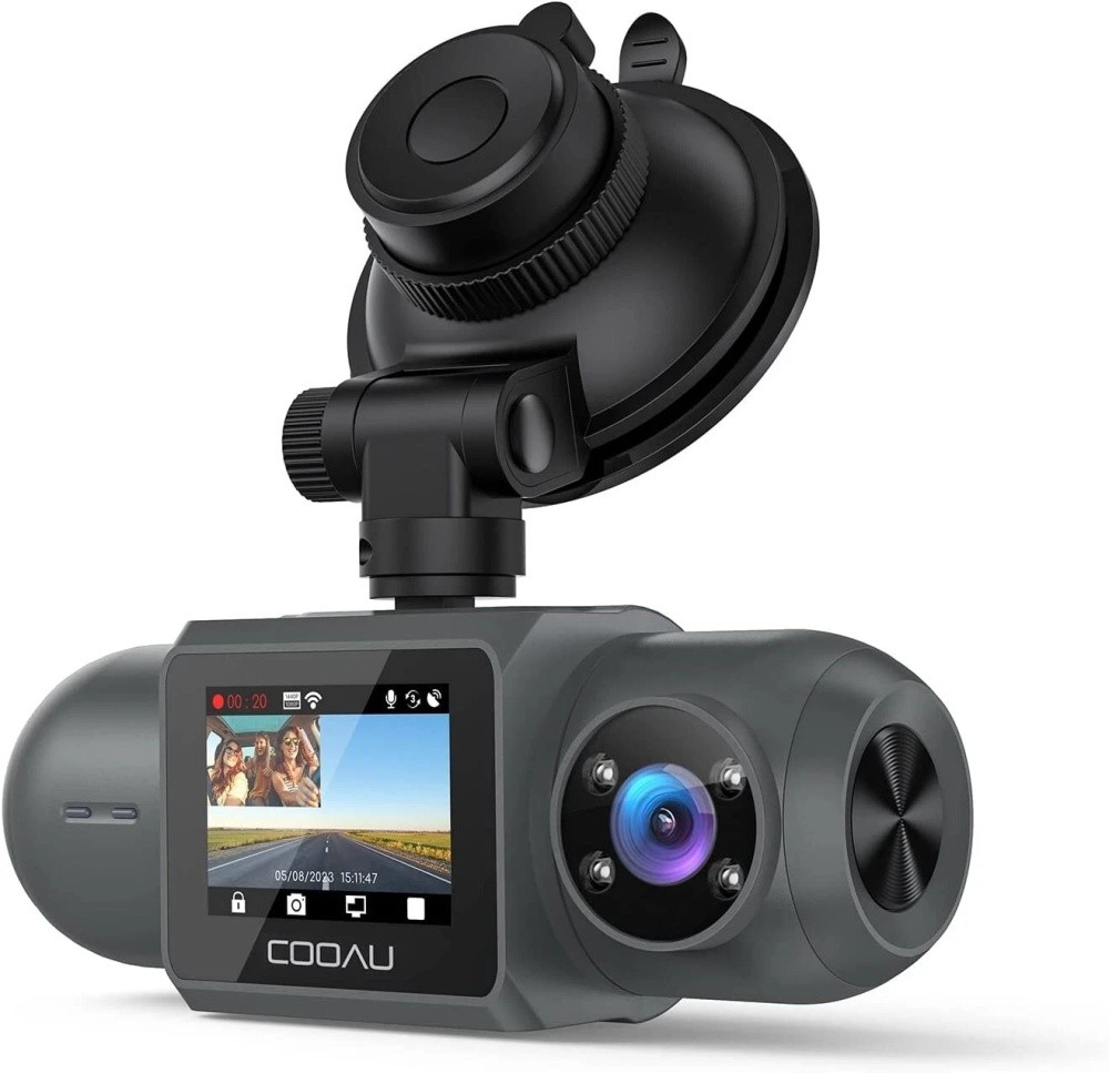 COOAU 4K Dash Cam Front and Rear Dual Dash Camera WIFI&GPS G-Sensor Night Vision