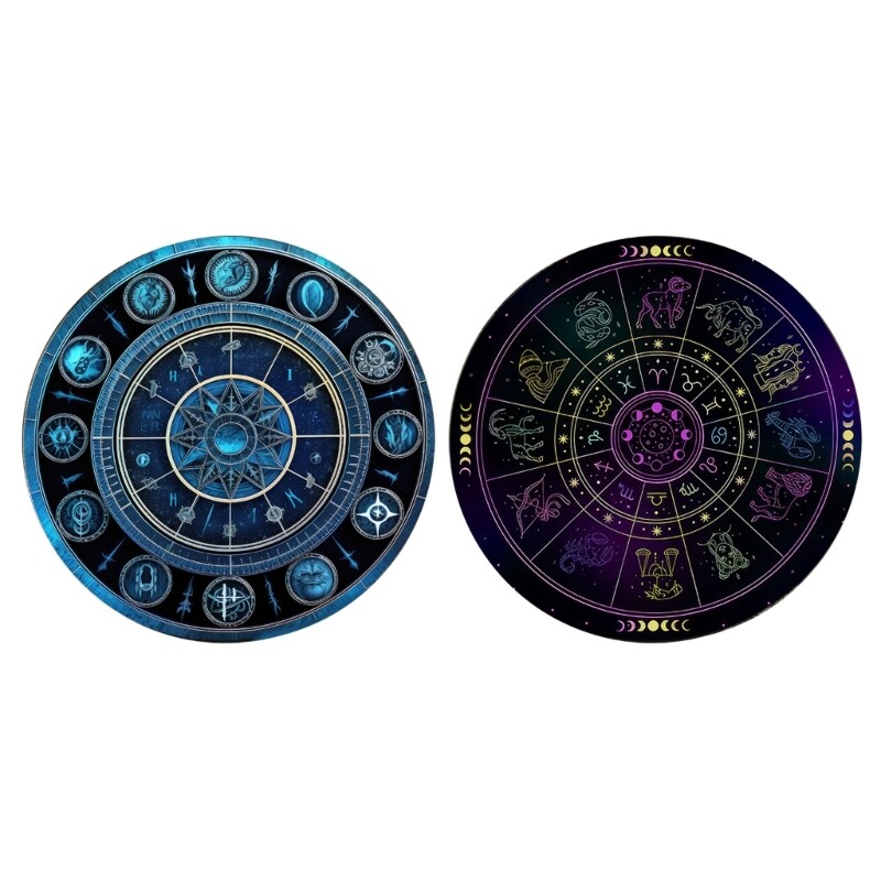 Astrology Pendulum Divination Mat with Tarot Card Rubber Mouse Pad