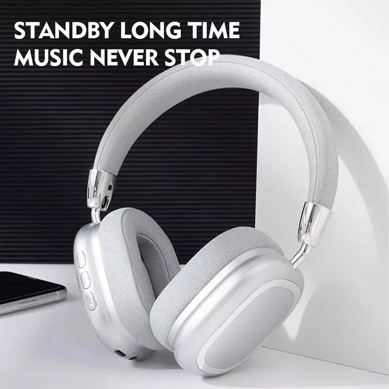 B35 Silver Adjustable Wireless Stereo Headphones New Sealed