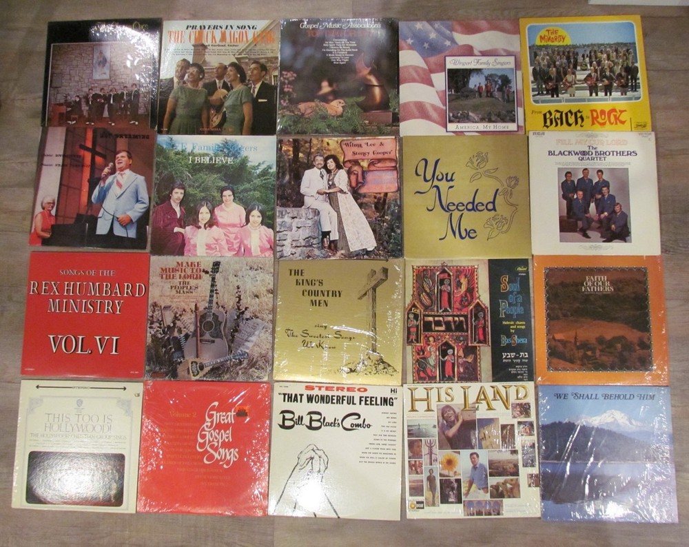 Lot Of 20 Vintage Gospel / Religious Music Albums Vinyl Records