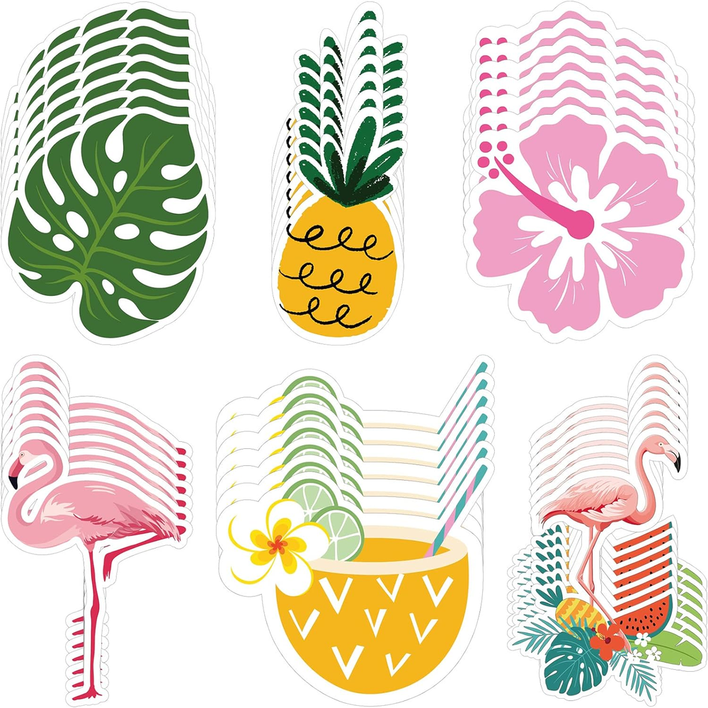 42 Pieces Tropical Summer Cutouts for Classroom Decorations Hawaii Pineapple ...