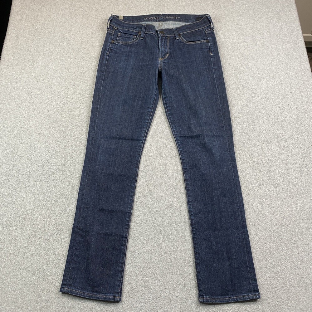 Citizens of Humanity Womens Ava Low Rise Straight Leg Distressed Jeans in 28 30x30 Made in USA