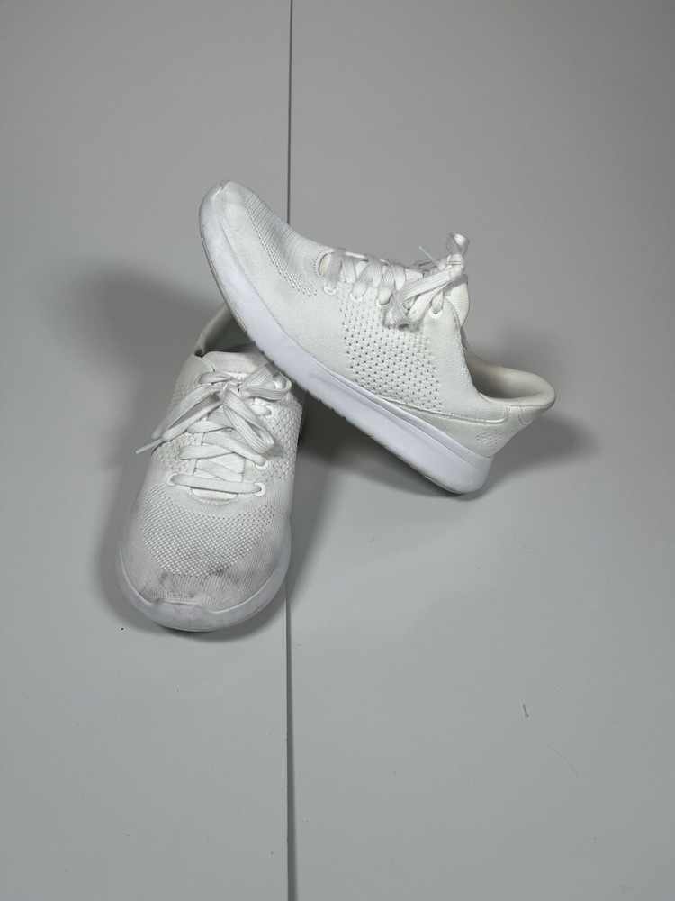 Kizik Lima Mens 7.5 White Knit Hands-Free Slip-On Low Top Casual Sneakers