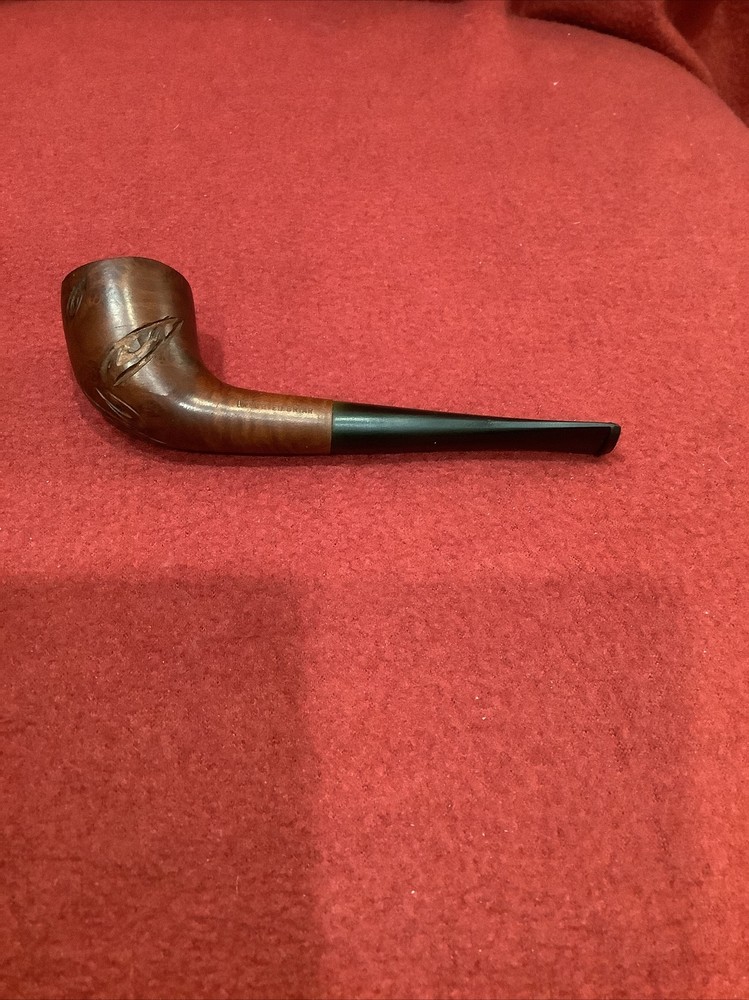Vintage Horn-Shaped Briar Tobacco Pipe Imported Classic Design  