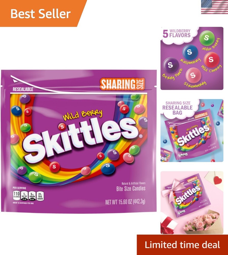 15.6 oz Wild Berry Chewy Candy - Perfect for Valentine's Day Parties & Events