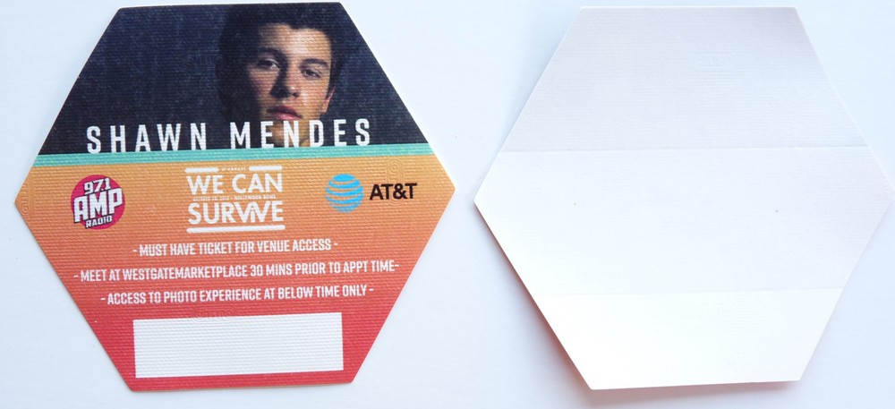 Shawn Mendes We Can Survive 2018 Concert Tour Backstage Pass D19