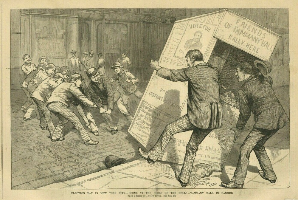 CHINAMEN ELECTION DAY IN NEW YORK THE CLOSE OF THE POLLS TAMMANY HALL IN DANGER