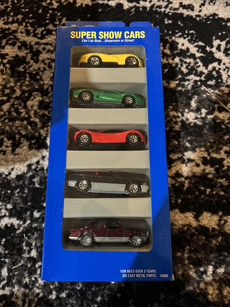 Hot Wheels Super Show Cars 5 Pack Gift Set w/Vector Avtec Green Jaguar 1996 C3