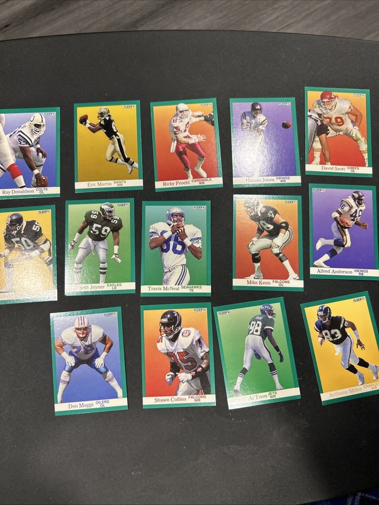 15x Fleer 1991 Football Card Lot