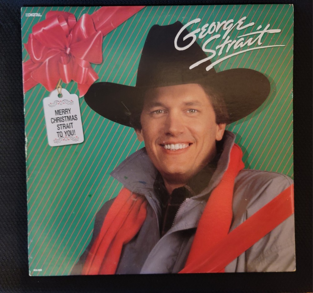 Merry Christmas Strait to You [LP] George Strait 1986 Vintage Vinyl VG+