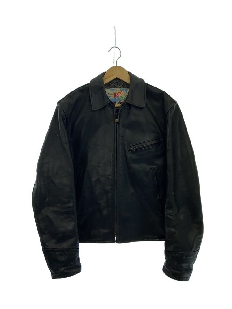 Aero Leather man/Single Riders Jacket/Leather Jacket Blouson/34/Leather/B