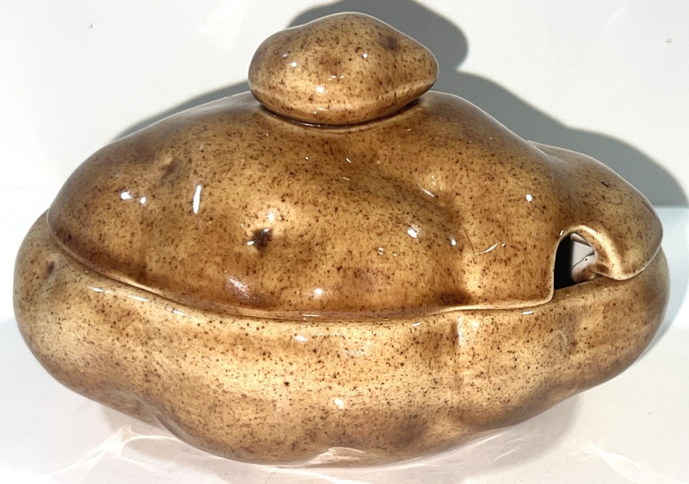 Atlantic Mold 1982 Ceramic Baked Potato Bowl for Sour Cream & Butter