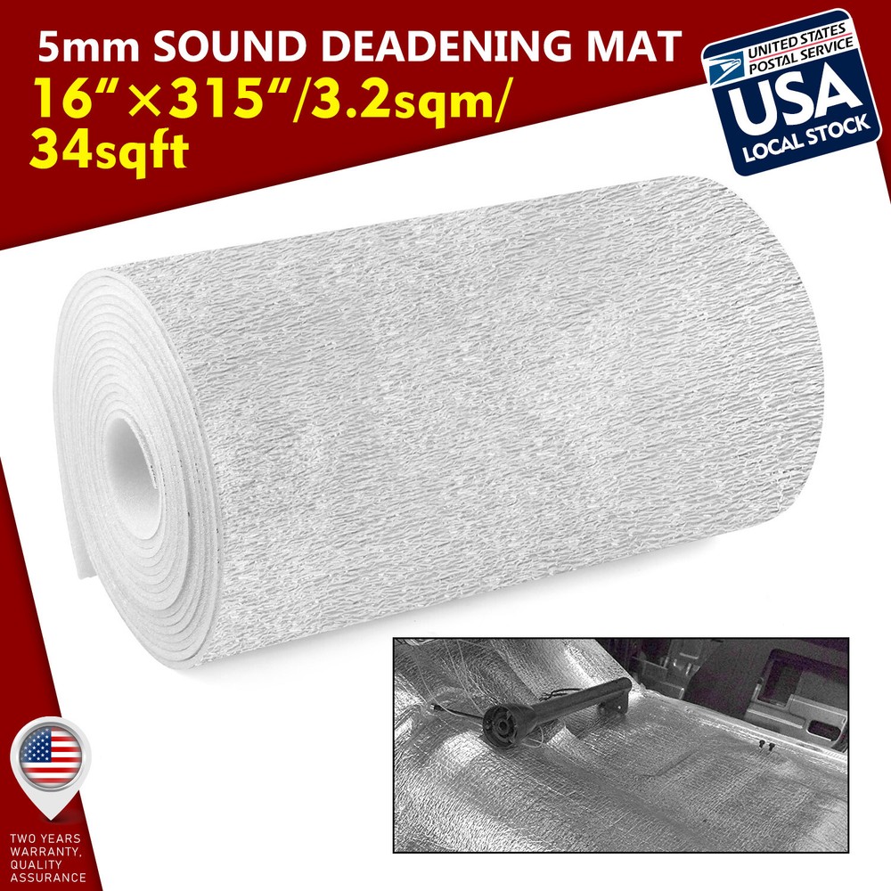5MM 21.5sqft Car Hood Sound Deadening Mat Silver 39x79 Inches  
