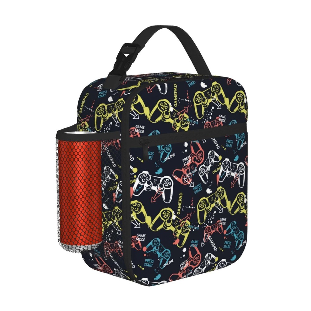 Colorful Insulated Lunch Bag for Kids Work School Reusable Lunchbox