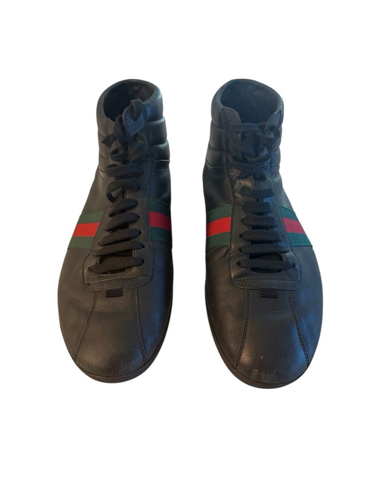 Gucci High Top sneakers men 9  Red And Green Stripes