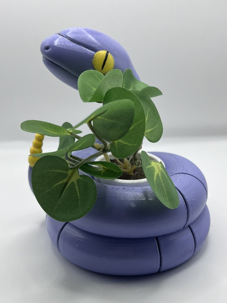 Ekans Pokemon Flower Succulent Pot Planter 3D Printed Hand Painted WYSIWYG