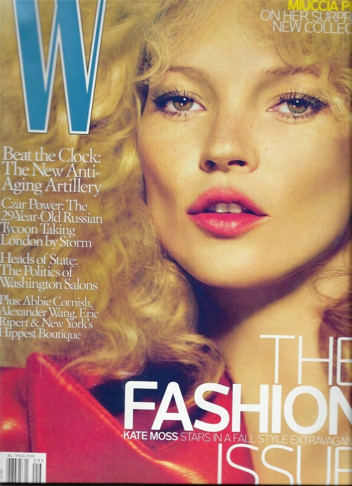 W Magazine Kate Moss Fashion Issue Washington Salons Anti-Aging Accessories 2009