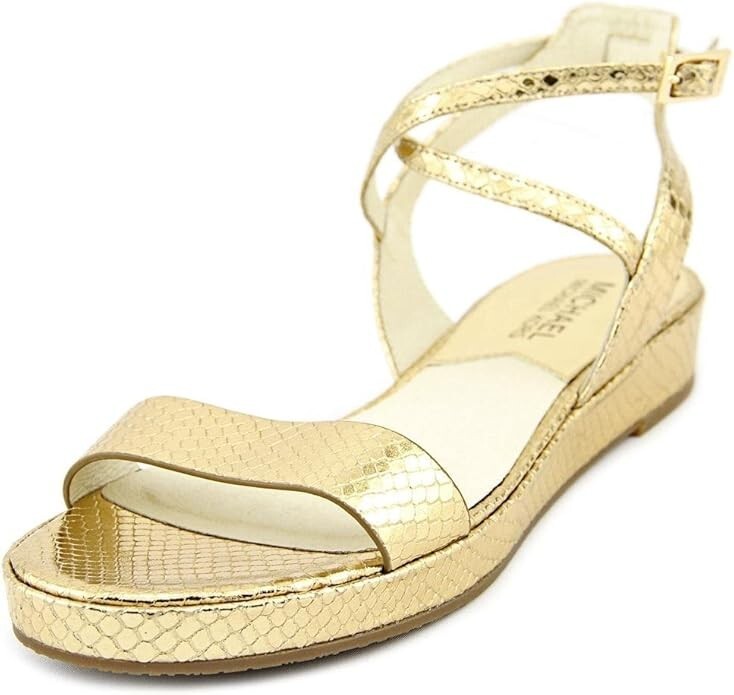Michael Kors Kaylee Flat Sandal for Women in Gold - Size 8 M