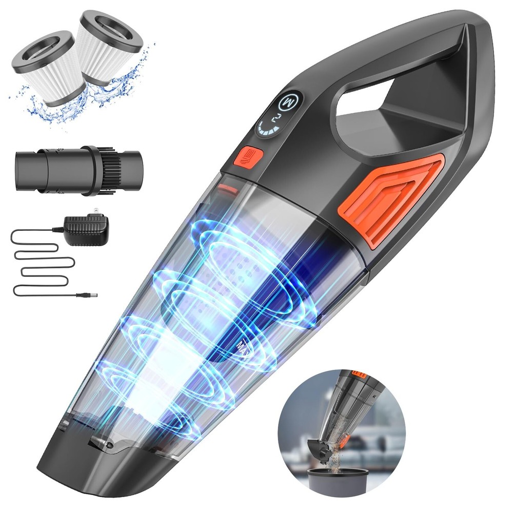 Handheld Vacuum Cordless Car Vacuum, Dust Buster Hand Vcauum Rechargeable wit...