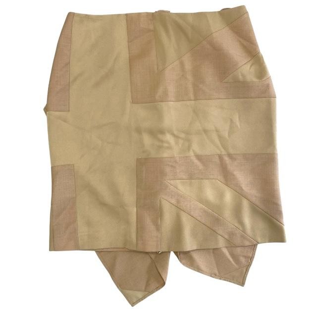 Burberry camel mini skirt knee-length tight polyester pre-owned SA