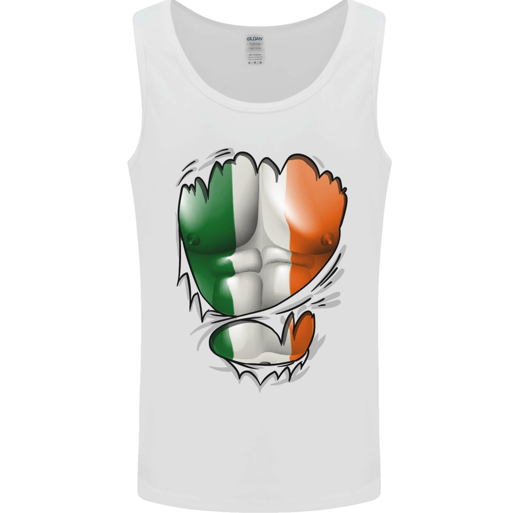 Gym Irish Tricolour Flag Muscles Ireland Mens Vest Tank Top