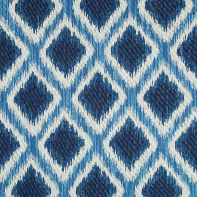 3.5 yd Brunschwig & Fils Kapari Woven Marine Blue Ikat Outdoor Upholstery Fabric