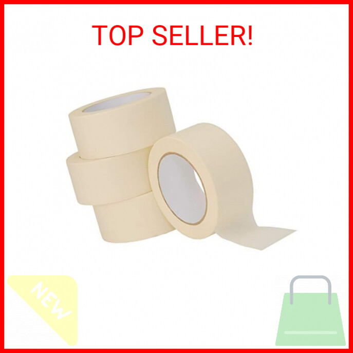 Lichamp Wide Masking Tape 2 inches, White Masking Tape Bulk Multi Pack, General