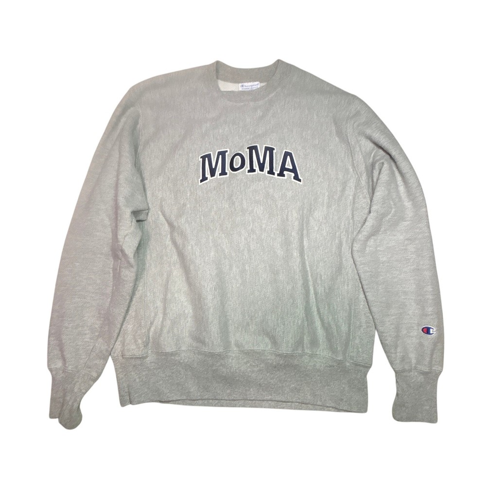 Champion Sweatshirt Mens Large Gray MoMA Museum Of Modern Arts Reverse Weave