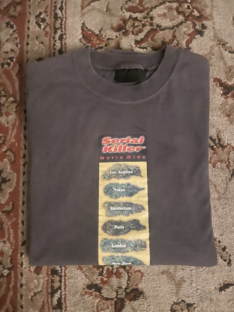 Vintage Y2K Serial Killer Worldwide Weed T Shirt XL