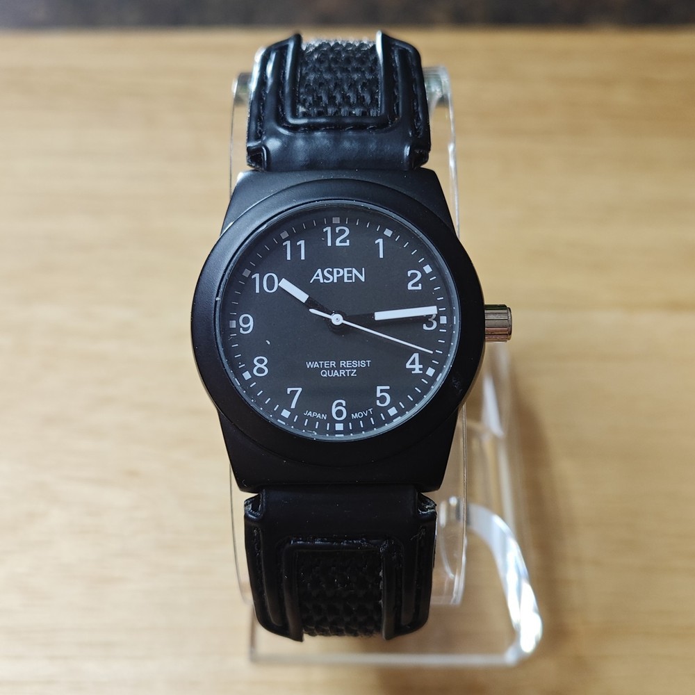 Aspen Quartz Watch Women’s Black New Battery Working