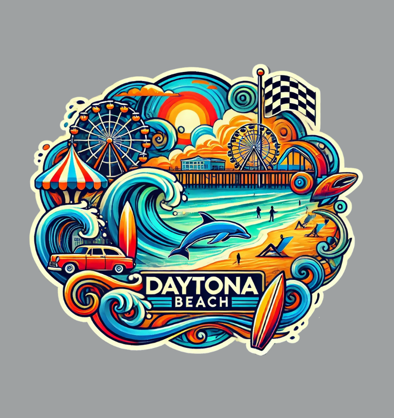 Daytona Beach Florida Laptop Decal Sticker