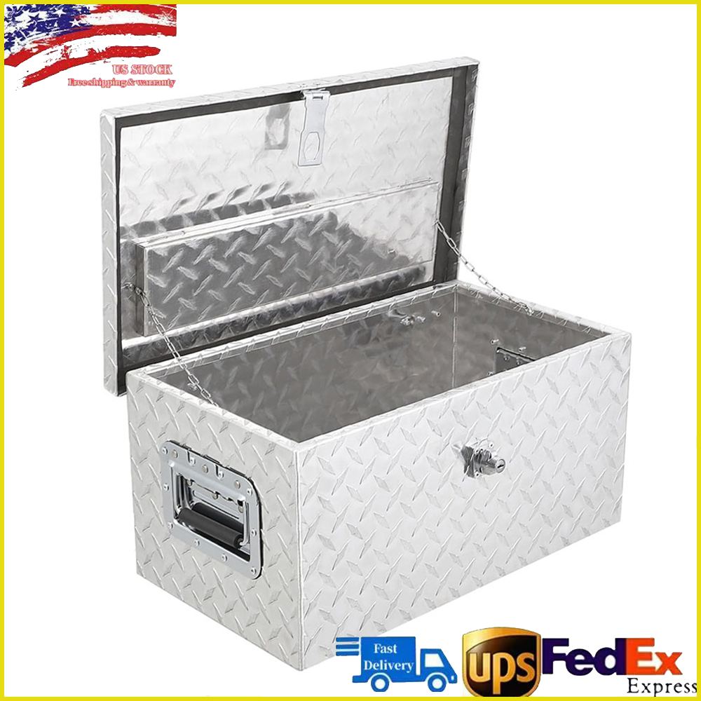 20-Inch Heavy Duty Aluminum Diamond Plate Lockable Waterproof Tool Box