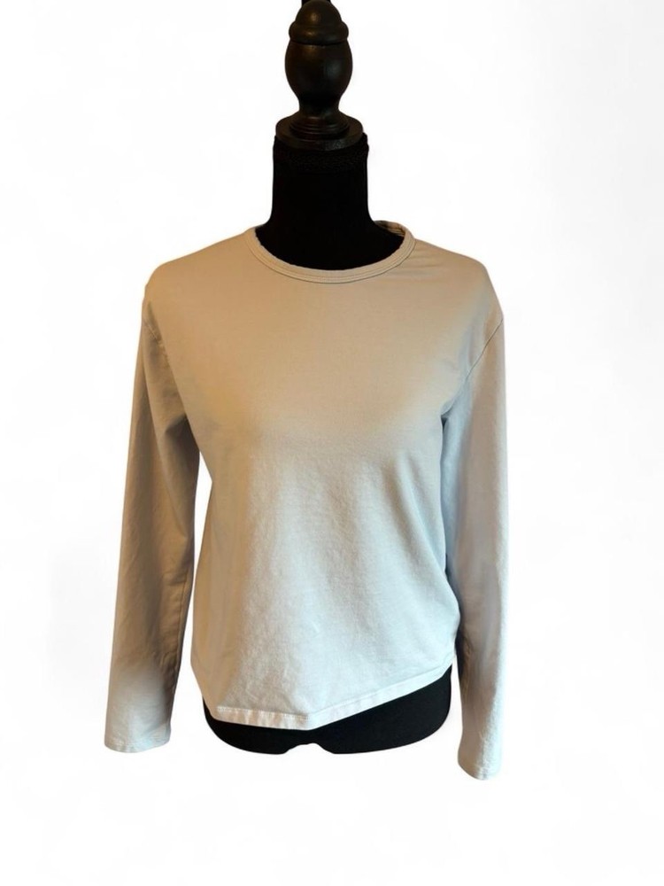 Athleta Women’s Off-White Long Sleeve Athletic Top, Size Small