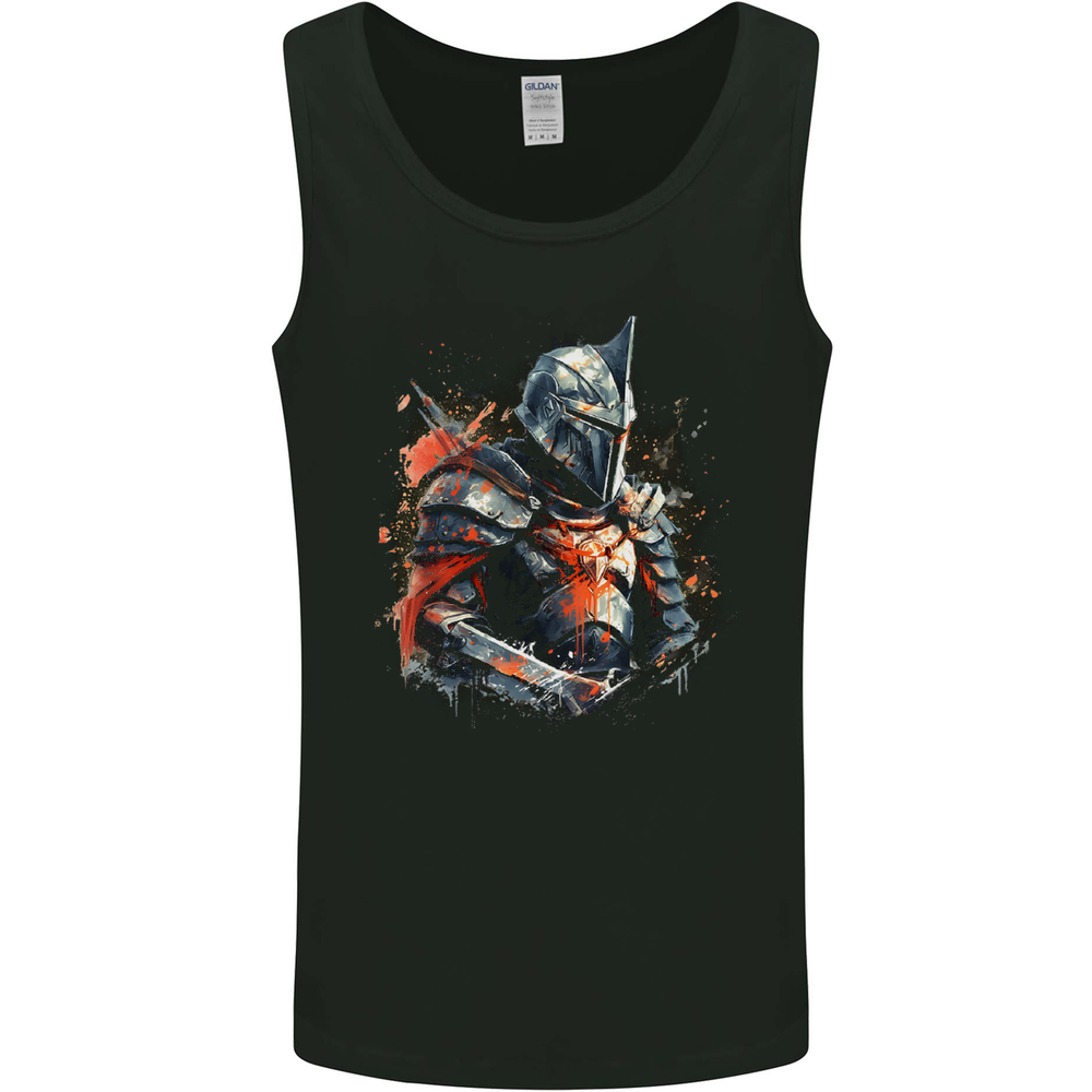 A Fantasy Medieval Knight in Armour Mens Vest Tank Top