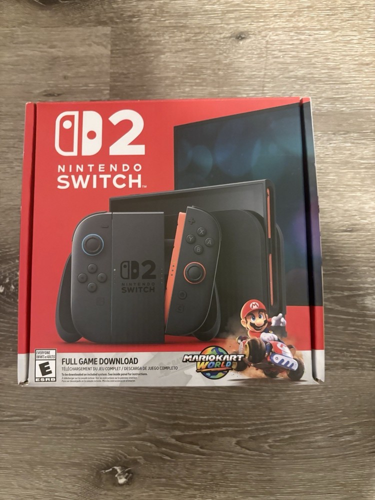 Nintendo Switch 2 Mario Kart World Bundle, Black