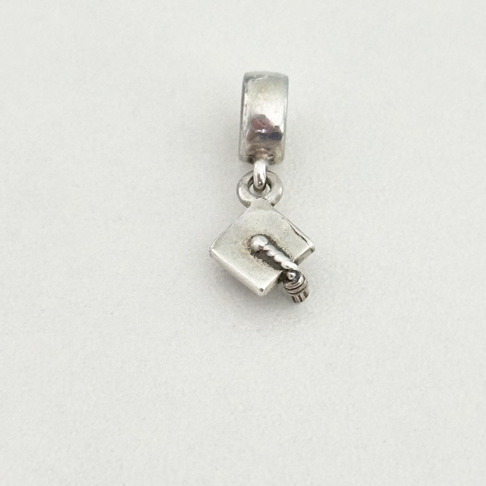 Pandora Sterling Silver Graduation Cap Charm for School Celebrations