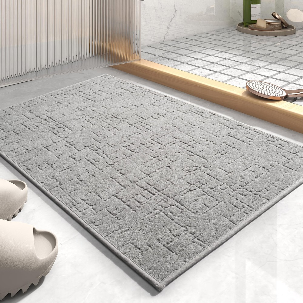 -Bath Mat-Super Absorbent Quick Dry Bathroom Floor Mats-Rubber Backing Washab...
