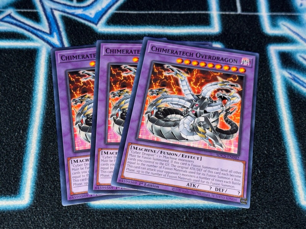 SDCS Chimeratech Overdragon x3 Common - Cyber Dragon Fusion Monster