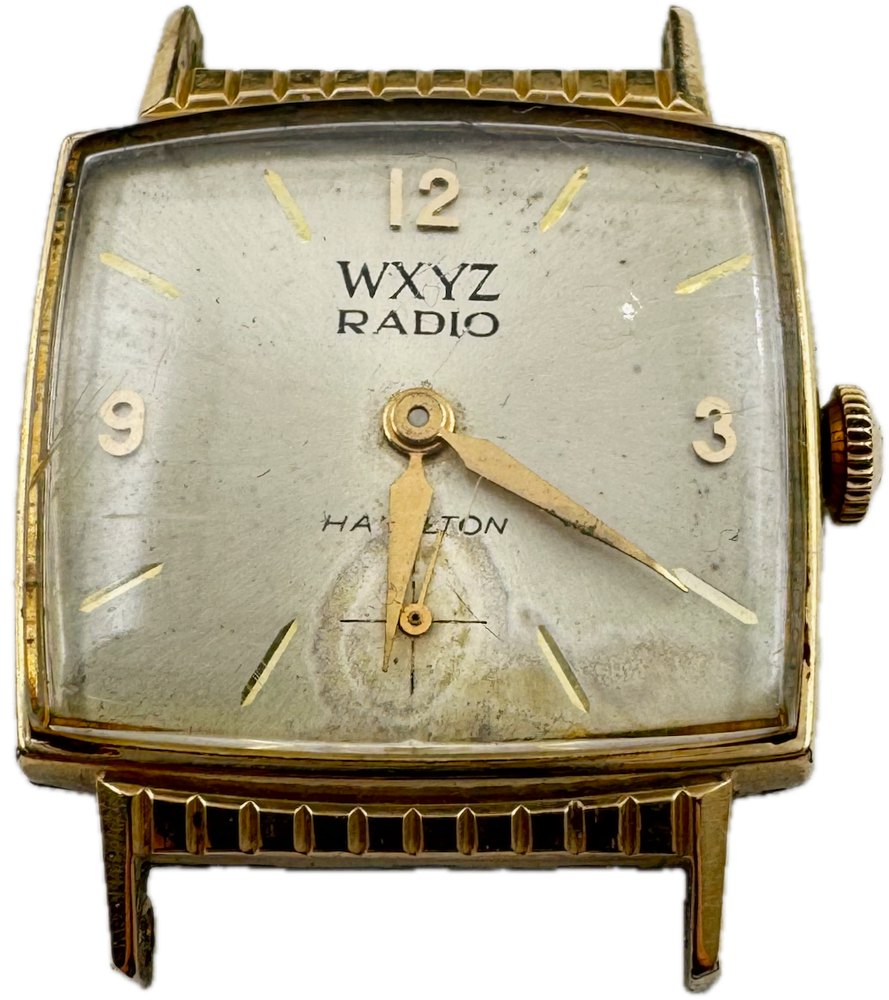 Vintage Hamilton WXYZ Radio Mens Mechanical Watch 686 Steel 10k RGP