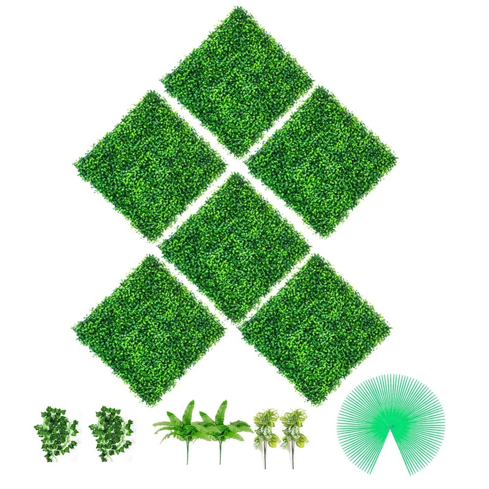 Artificial Boxwood Panels, 6 PCS 20\