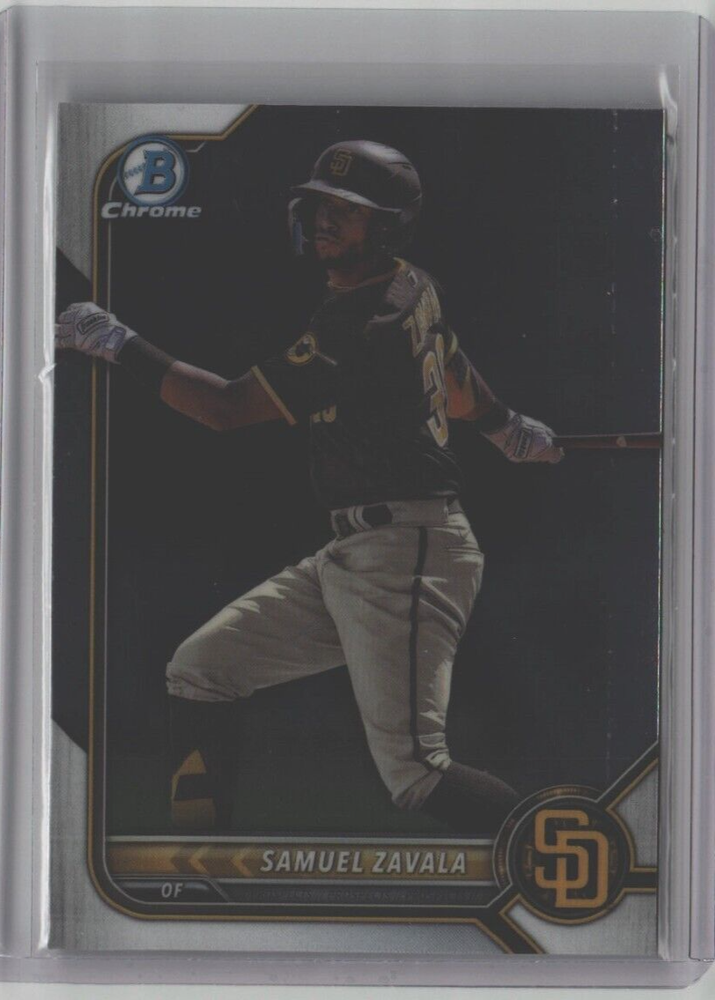 SAMUEL ZAVALIA ROOKIE BOWMAN CHROME BDC-98 SAN DIEGO PADRES MLB 2022 FREE SHIP