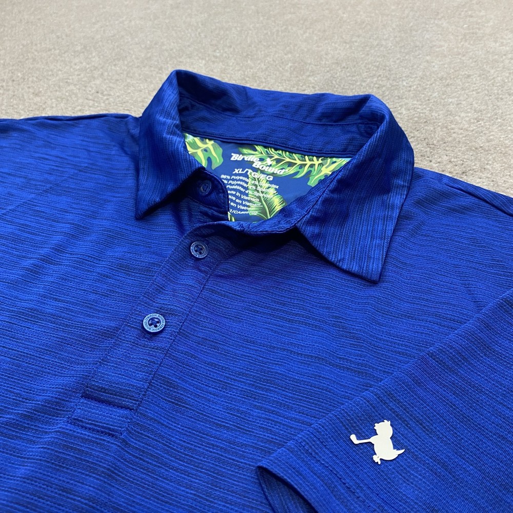 Birdie Bound Polo Shirt Mens XL Performance Golf Stretch Athletic Lightweight