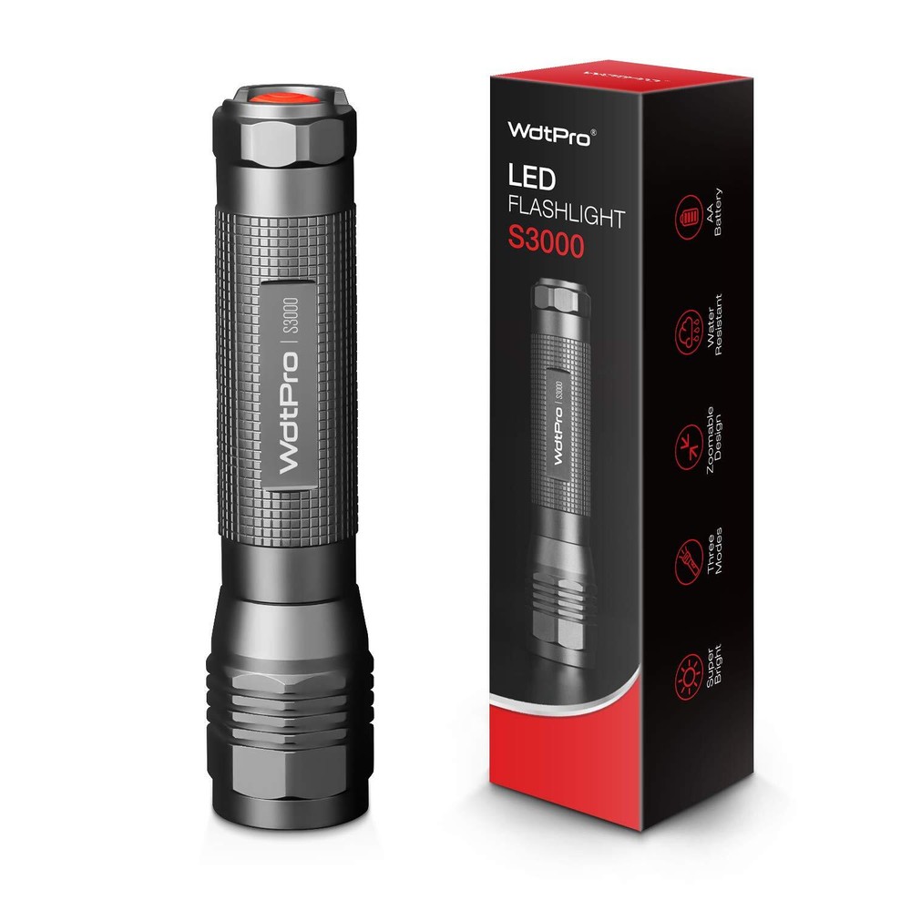 High-Powered LED Flashlight S3000, Super Bright Flashlights - High Lumen, IP6...