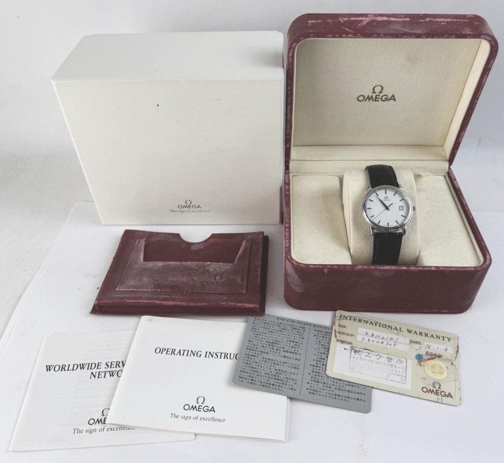 OMEGA De Ville Prestige Classic Men's Quartz Round Silver Swiss Made Vintage